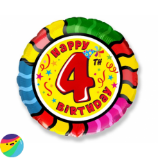 Folija balon - 4 Happy Birthday